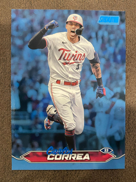 Carlos Correa - 2024 Topps Stadium Club - Blue Foil /50 - Twins