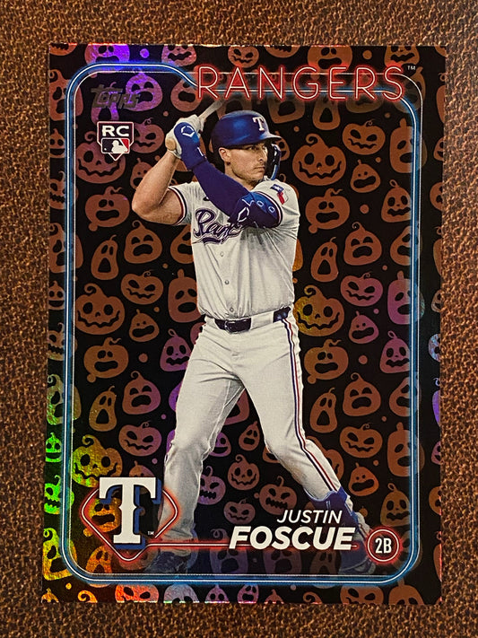 Justin Foscue - 2024 Topps Update - Halloween Jack O’ Lantern SP - Rangers
