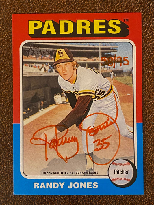 Randy Jones - 2024 Topps Heritage High Number - Red Ink Auto /75 - Padres