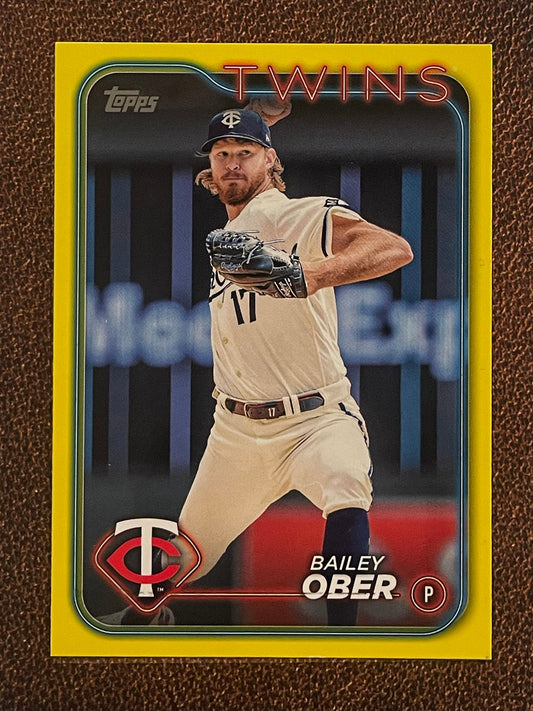 Bailey Ober - 2024 Topps Series 1 - Yellow Parallel - Twins