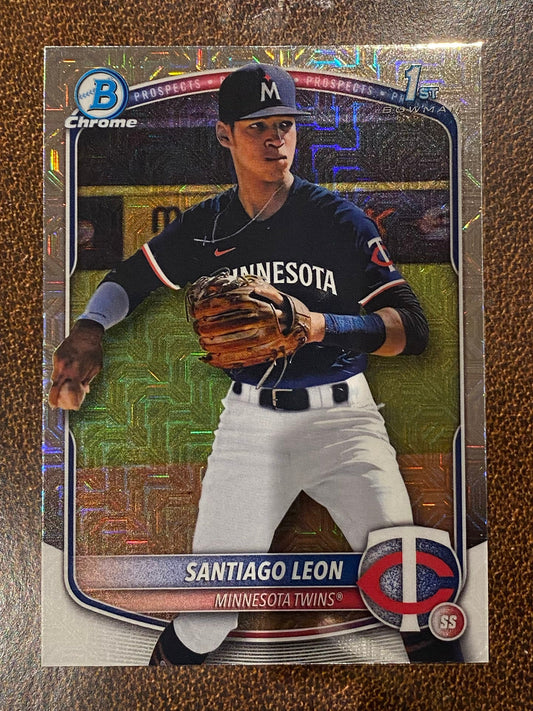 Santiago Leon - 2025 Bowman Chrome - 1st Mojo - Twins