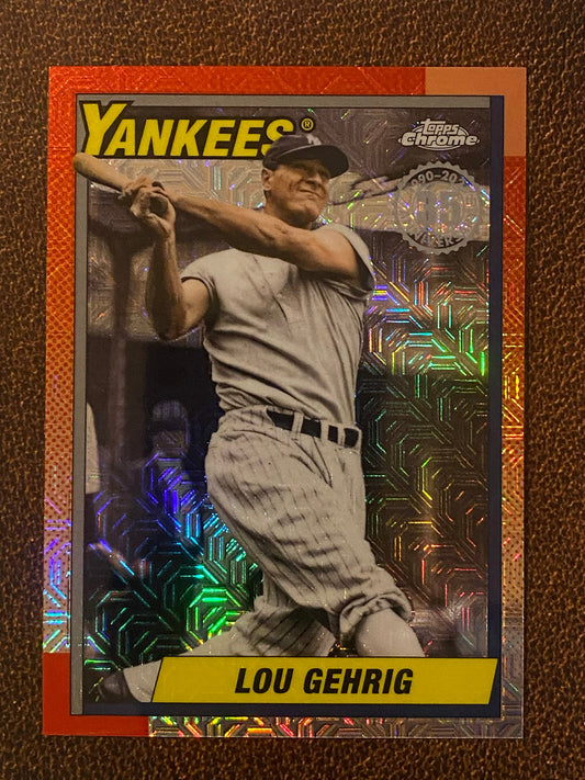 Lou Gehrig - 2025 Topps Update - 1990 Mojo Refractor - Yankees