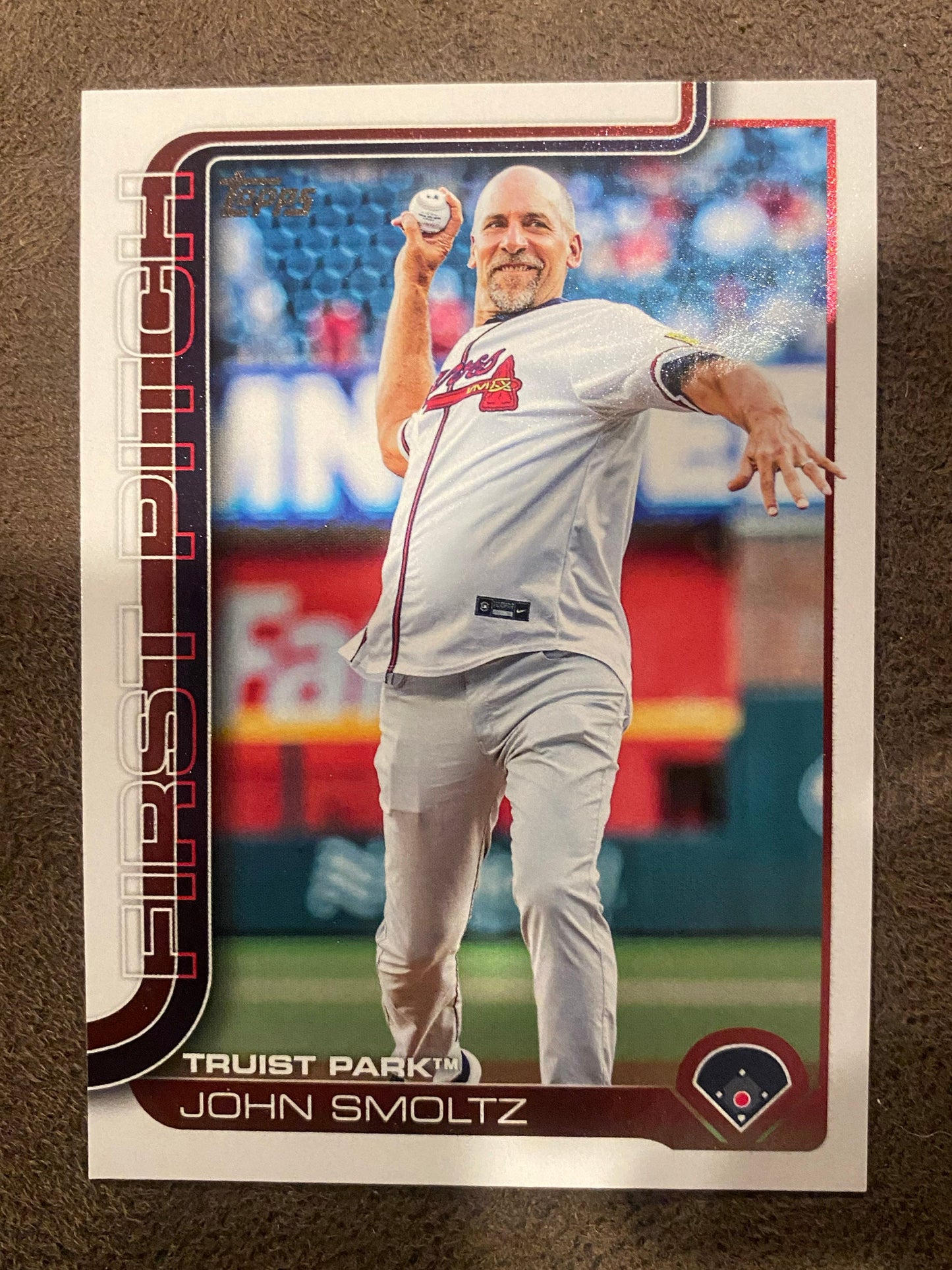 John Smoltz - 2025 Topps Update - First Pitch Insert - Braves