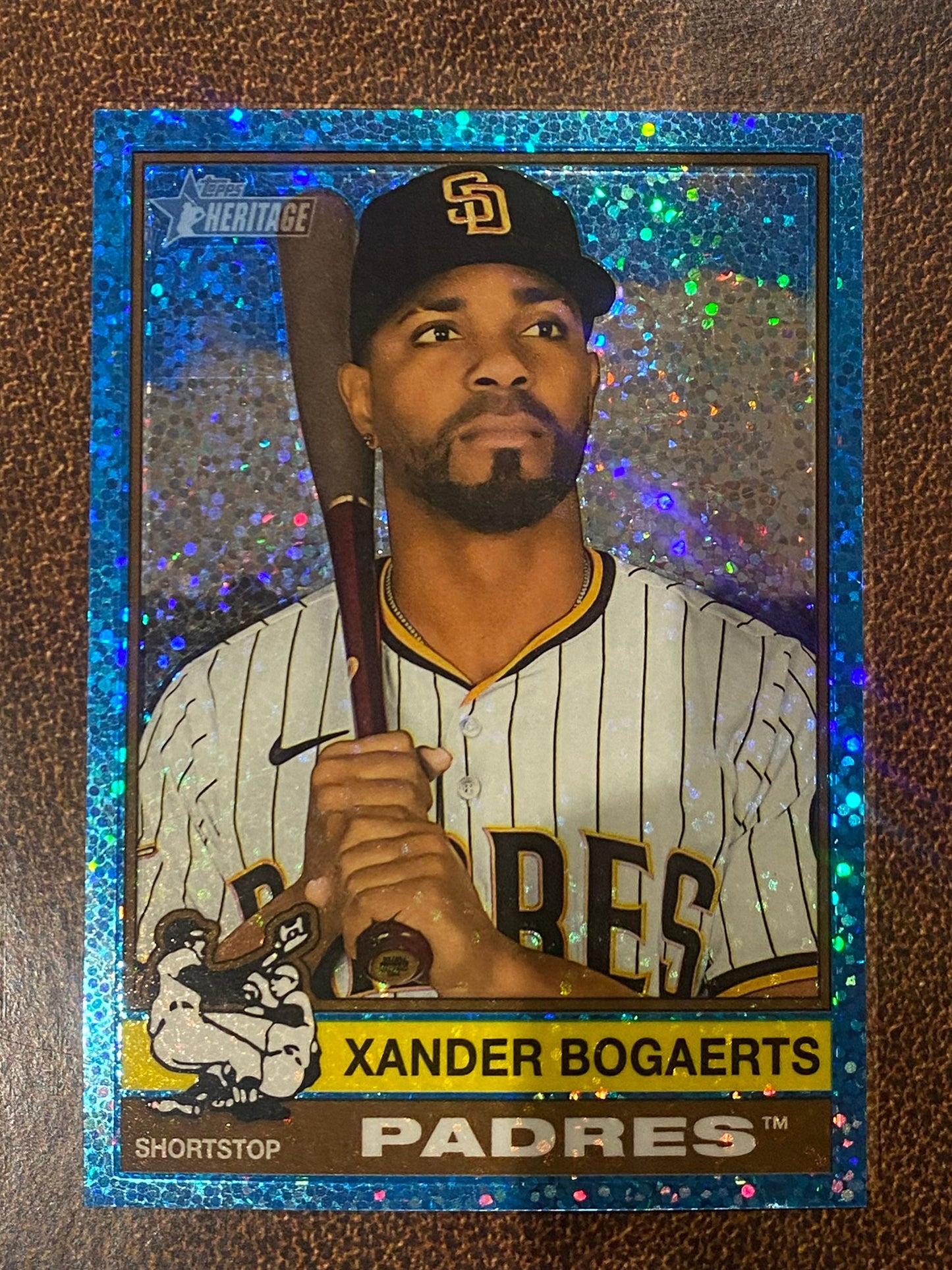 Xander Bogaerts - 2025 Topps Heritage High Number - Blue Sparkle - Padres