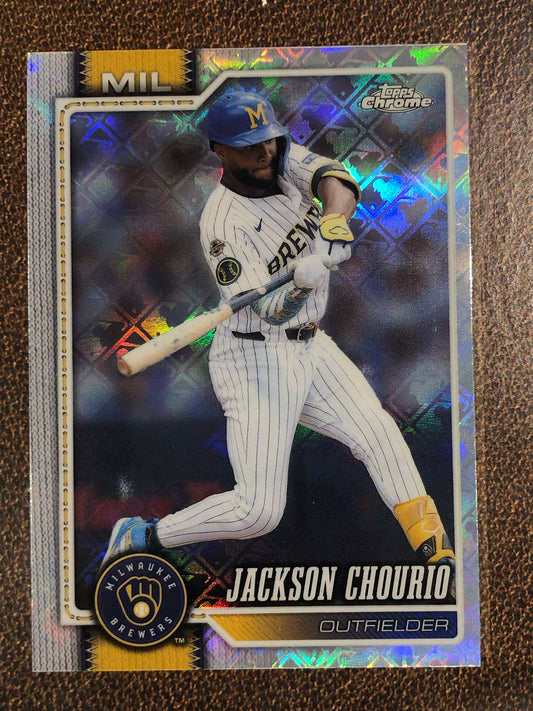 Jackson Chourio - 2026 Topps Chrome Logofractor - Base Logofractor - Brewers