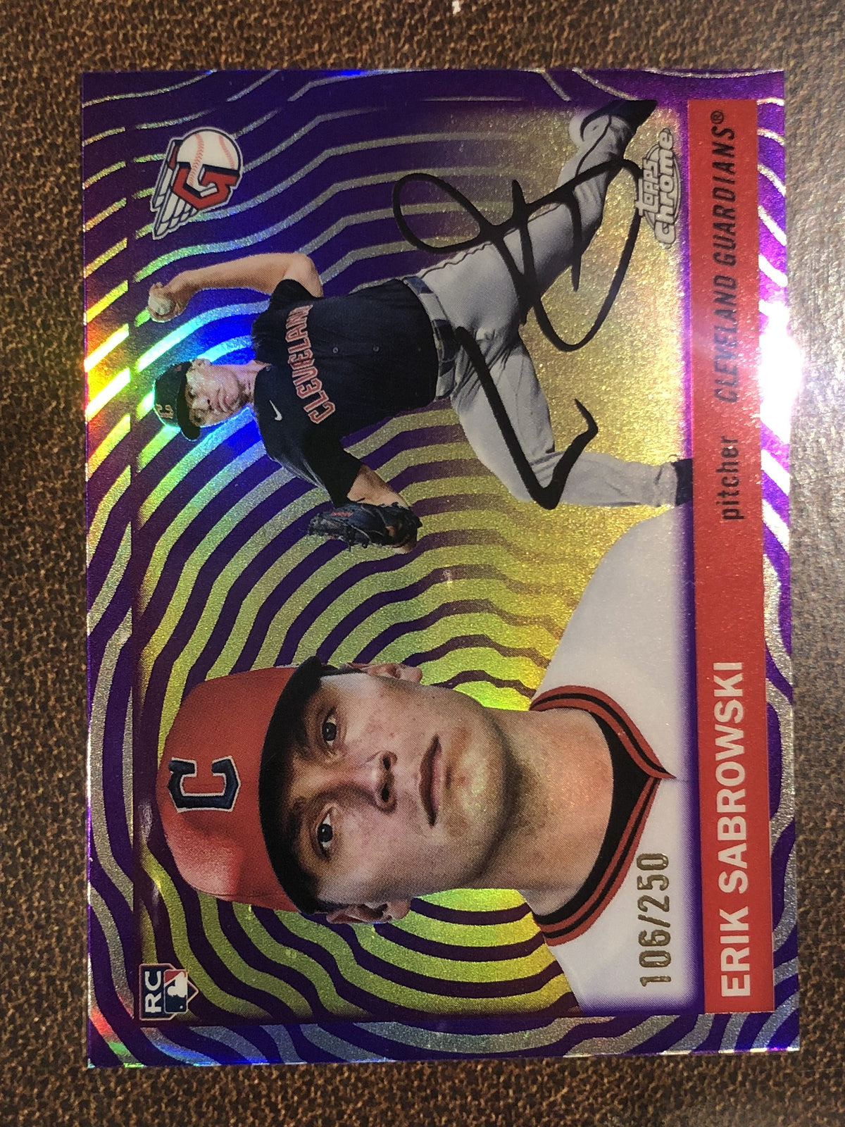 Erik Sabrowski - 2025 Topps Chrome Platinum - PURPLE Vibrations /250 - Guardians