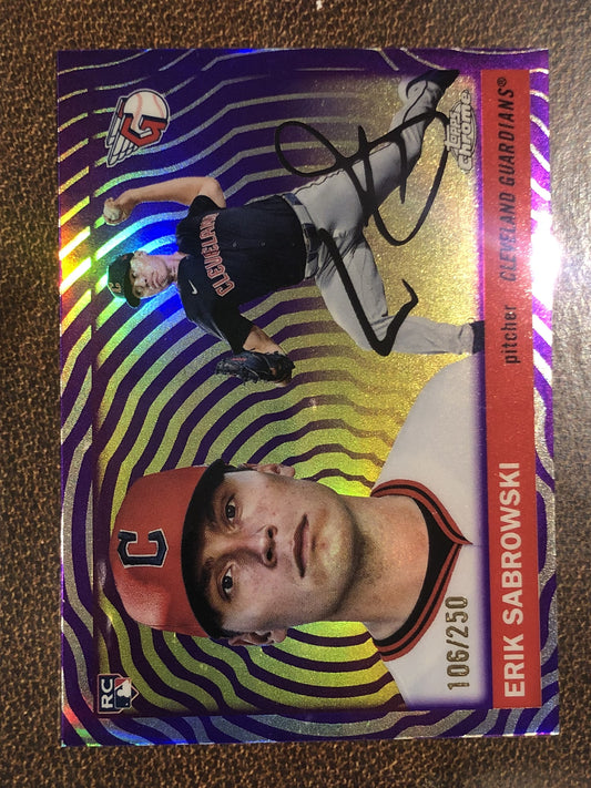 Erik Sabrowski - 2025 Topps Chrome Platinum - PURPLE Vibrations /250 - Guardians