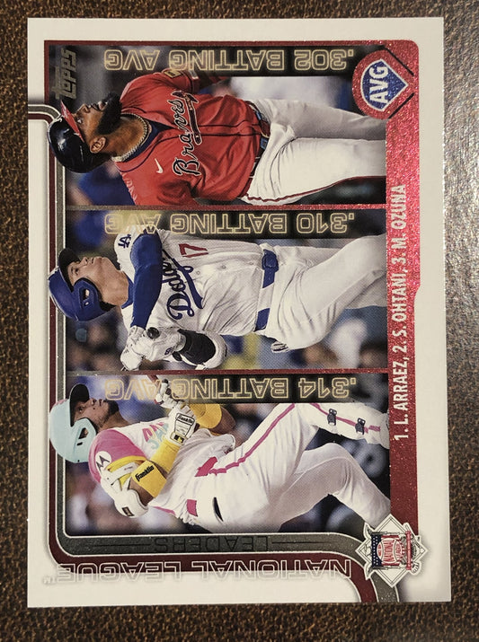 Luis Arraez/Shohei Ohtani/Marcell Ozuna - 2025 Topps Series 1 - Base Card - Padres