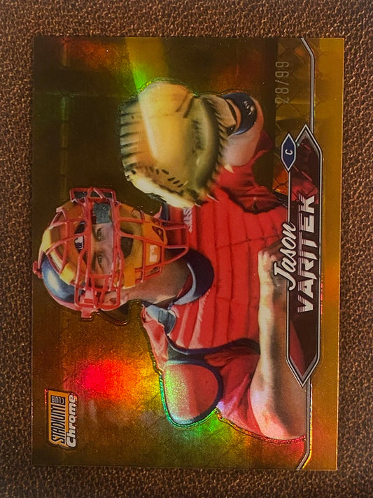 Jason Varitek - 2024 Topps Stadium Club - Orange Chrome Refractor /99 - Red Sox