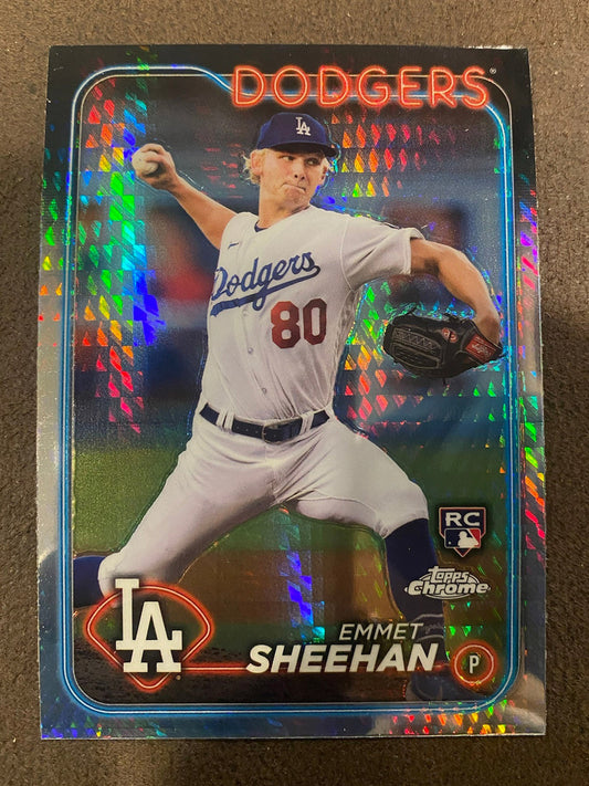 Emmet Sheehan - 2024 Topps Chrome - Prism Refractors - Dodgers