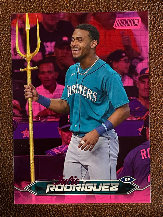 Julio Rodriguez - 2024 Topps Stadium Club - Pink Foil - Mariners