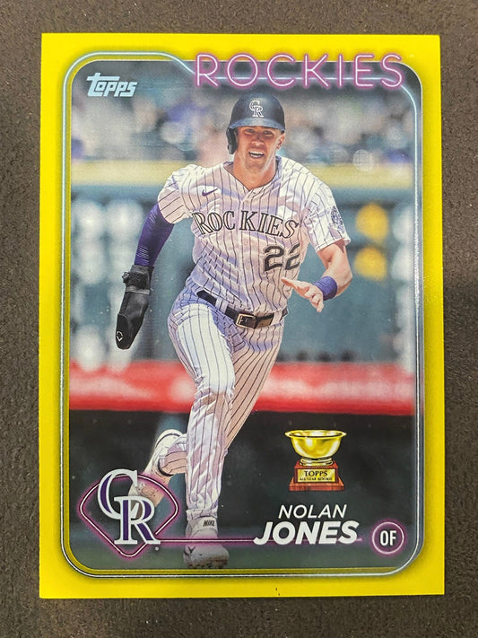 Nolan Jones - 2024 Topps Series 2 - Yellow Parallels - Rockies