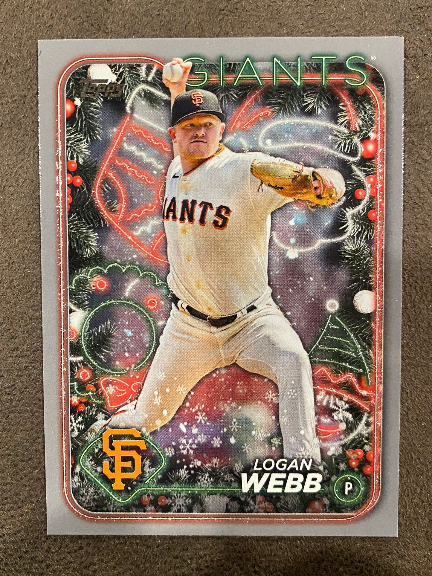 Logan Webb - 2024 Topps Holiday - Silver Glitter - Giants