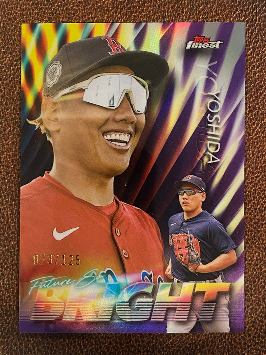 Masataka Yoshida - 2024 Topps Finest - Future So Bright Purple /125 - Red Sox