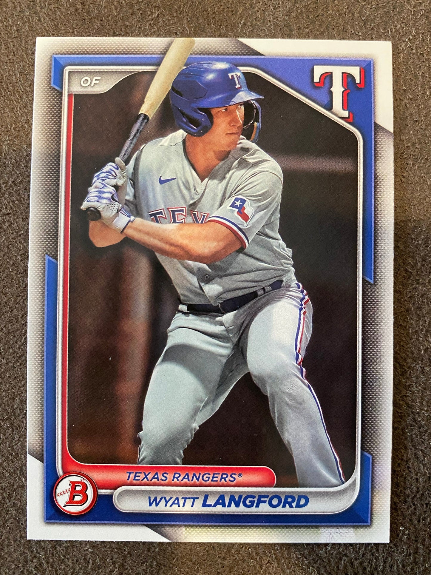 Wyatt Langford - 2024 Bowman - Paper prospect - Rangers