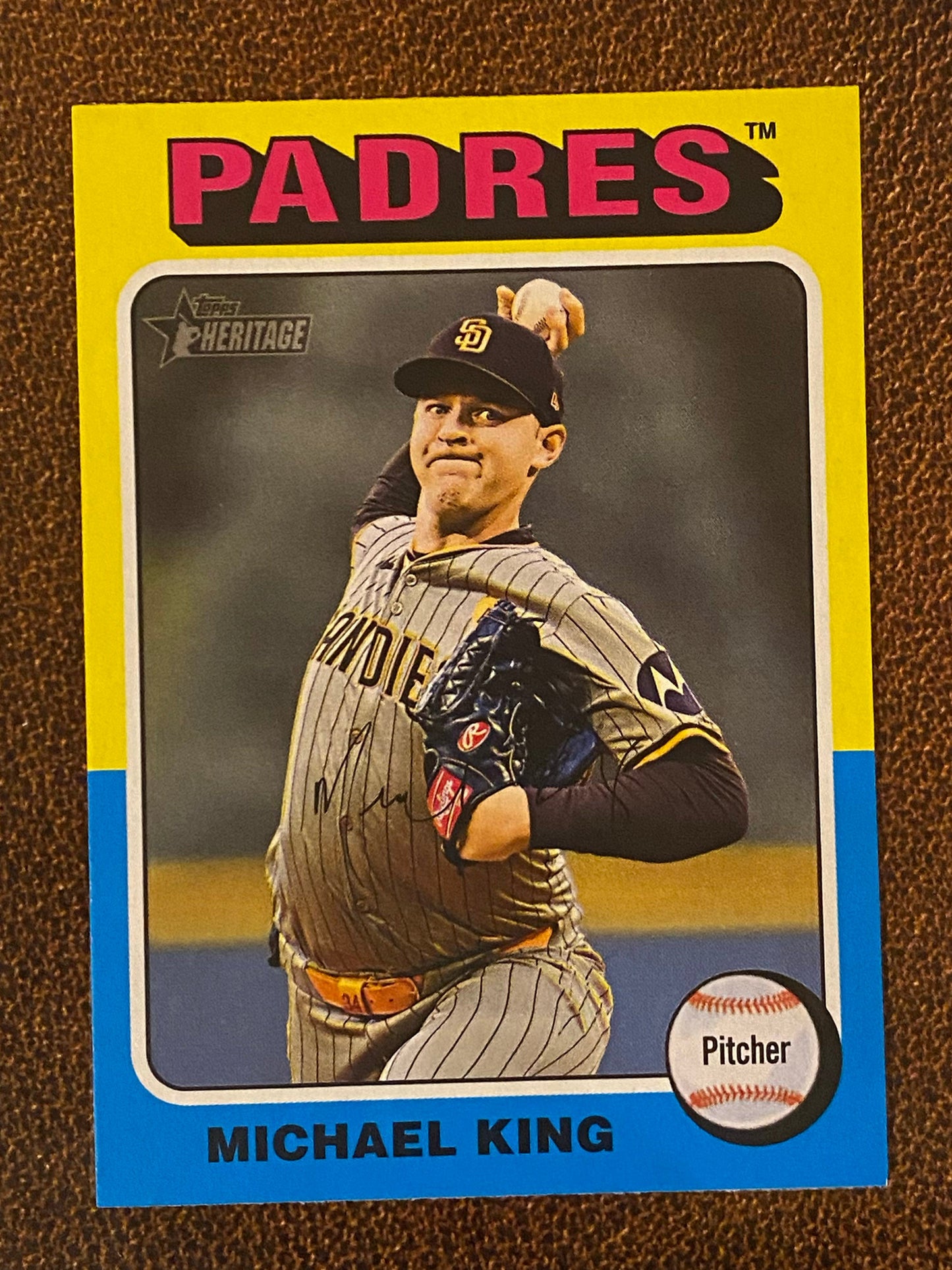 Michael King - 2024 Topps Heritage High Number - Short Print (#701) - Padres