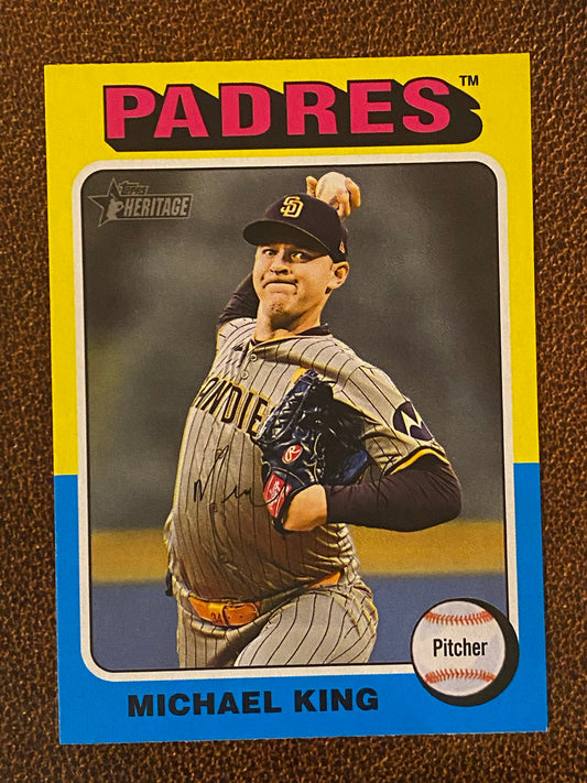 Michael King - 2024 Topps Heritage High Number - Short Print (#701) - Padres