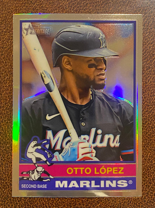 Otto Lopez - 2025 Topps Heritage - Refractor - Marlins