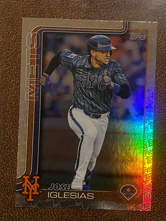 Jose Iglesias - 2025 Topps Series 2 - Fanatics Exclusive Topps Foil Border - Mets