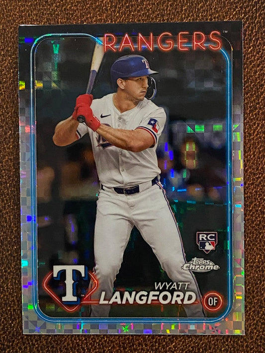 Wyatt Langford - 2024 Topps Chrome - Rookie XFractor - Rangers