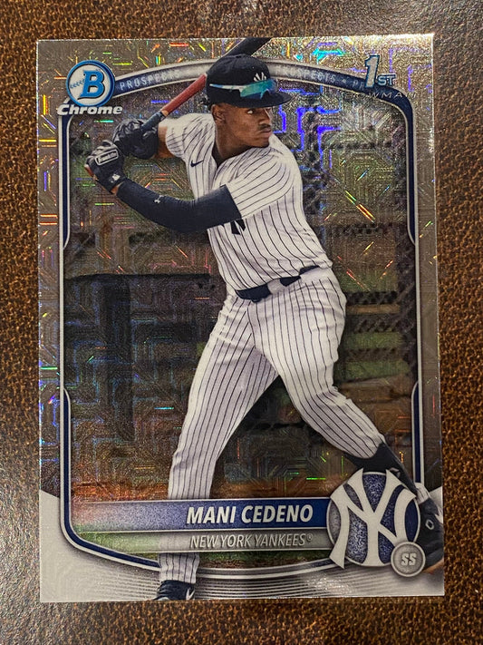 Mani Cedeno - 2025 Bowman Chrome - 1st Mojo - Yankees