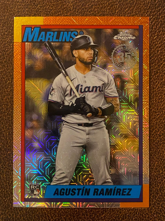 Agustin Ramirez - 2025 Topps Update - 1990 Mojo Refractor - Marlins