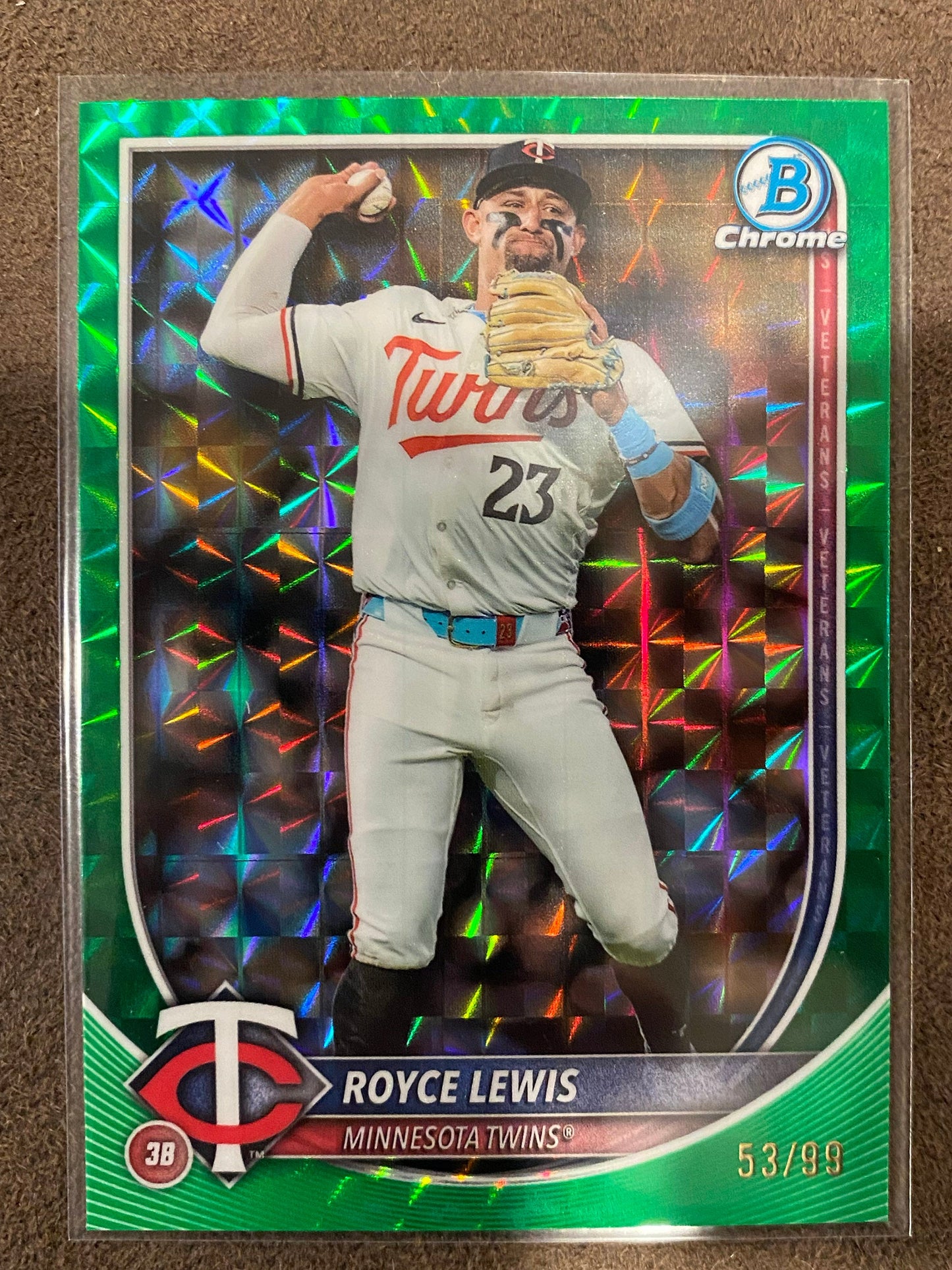 Royce Lewis - 2025 Bowman Chrome - Green Gemoetric /99 - Twins