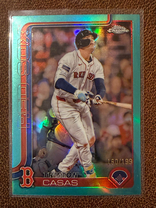 Triston Casas - 2025 Topps Chrome - Aqua Refractor - Red Sox
