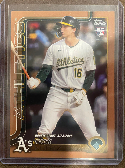 Nick Kurtz - 2025 Topps Update - GOLD Rookie Debut /2025 - Athletics