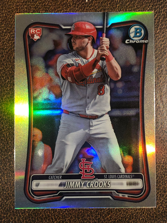 Jimmy Crooks - 2026 Bowman - Red Rookie Refractor - Cardinals