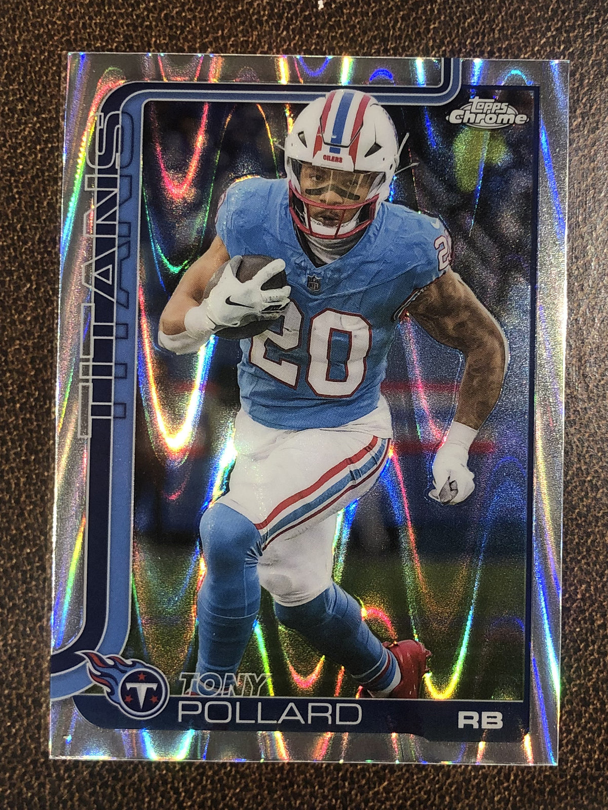 Tony Pollard - 2025 Topps Chrome - Raywave Refractor - Titans