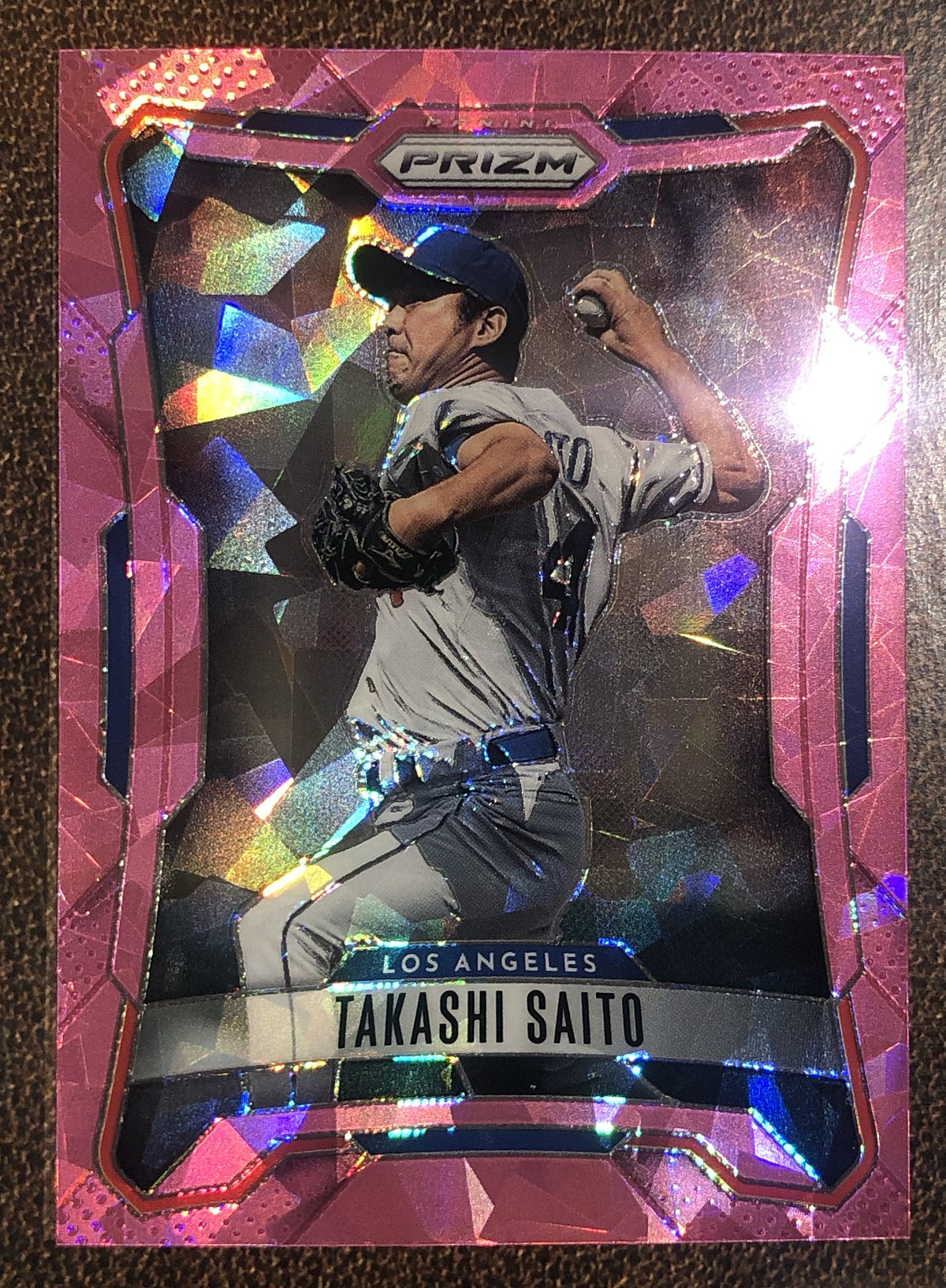 Takashi Saito - 2026 Panini Prizm - Pink Ice - Dodgers