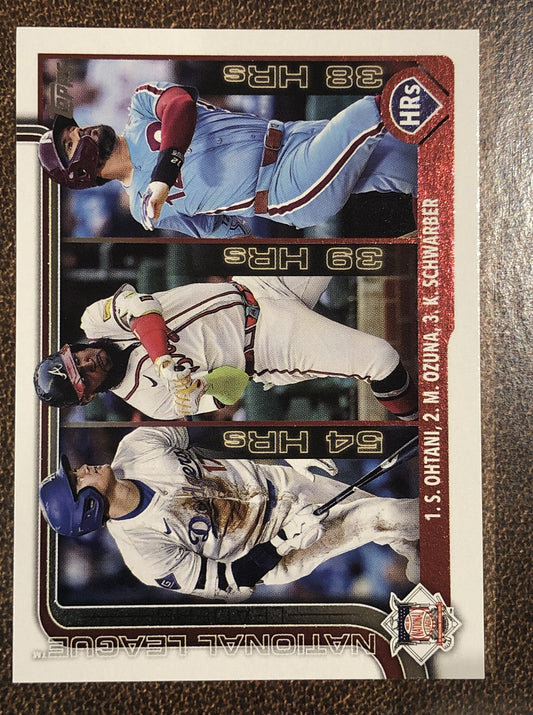 Shohei Ohtani/Marcell Ozuna/Kyle Schwarber - 2025 Topps Series 1 - Base Card - Dodgers