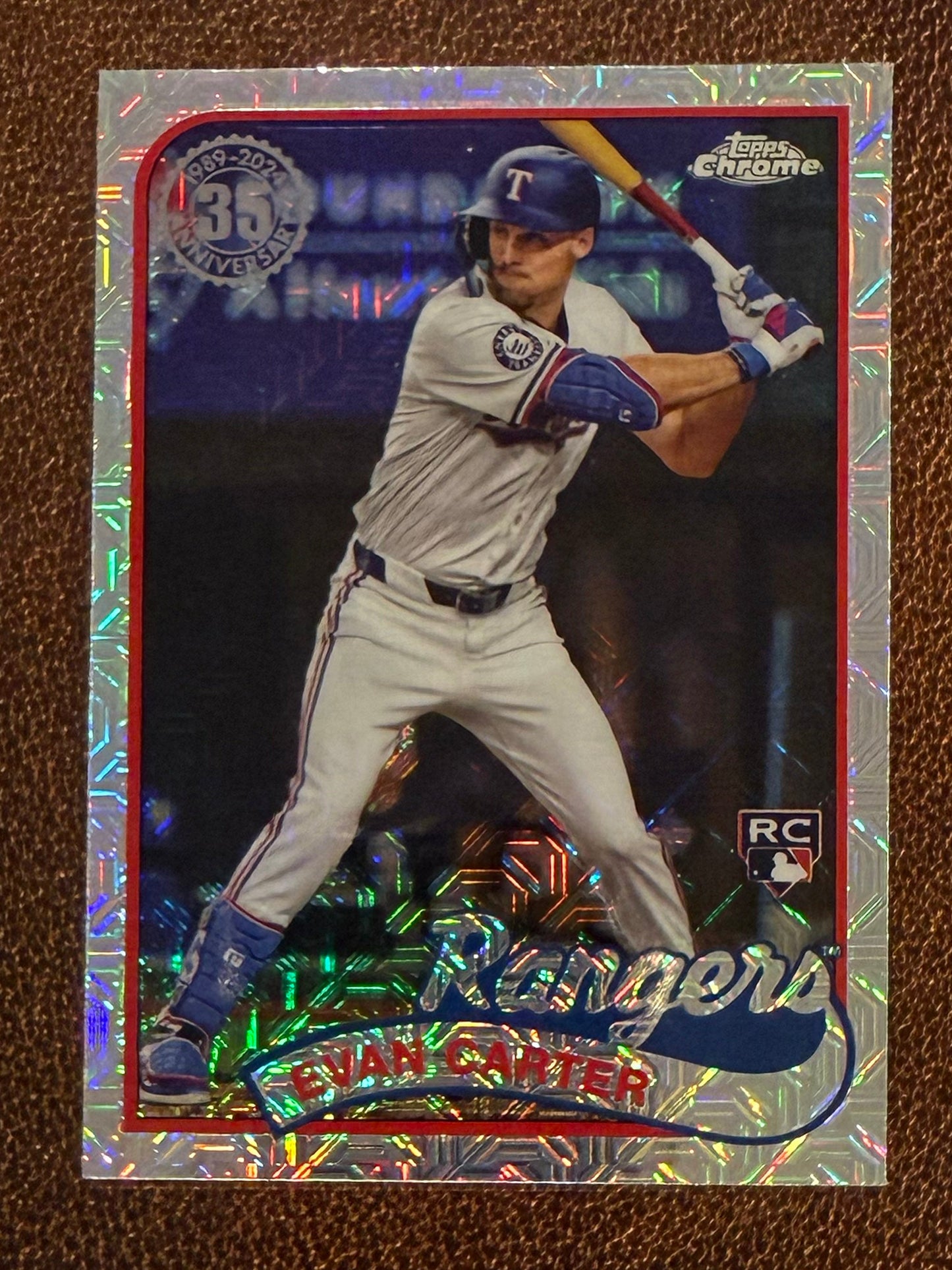 Evan Carter - 2024 Topps Update - Silver Pack Mojo Refractor - Rangers
