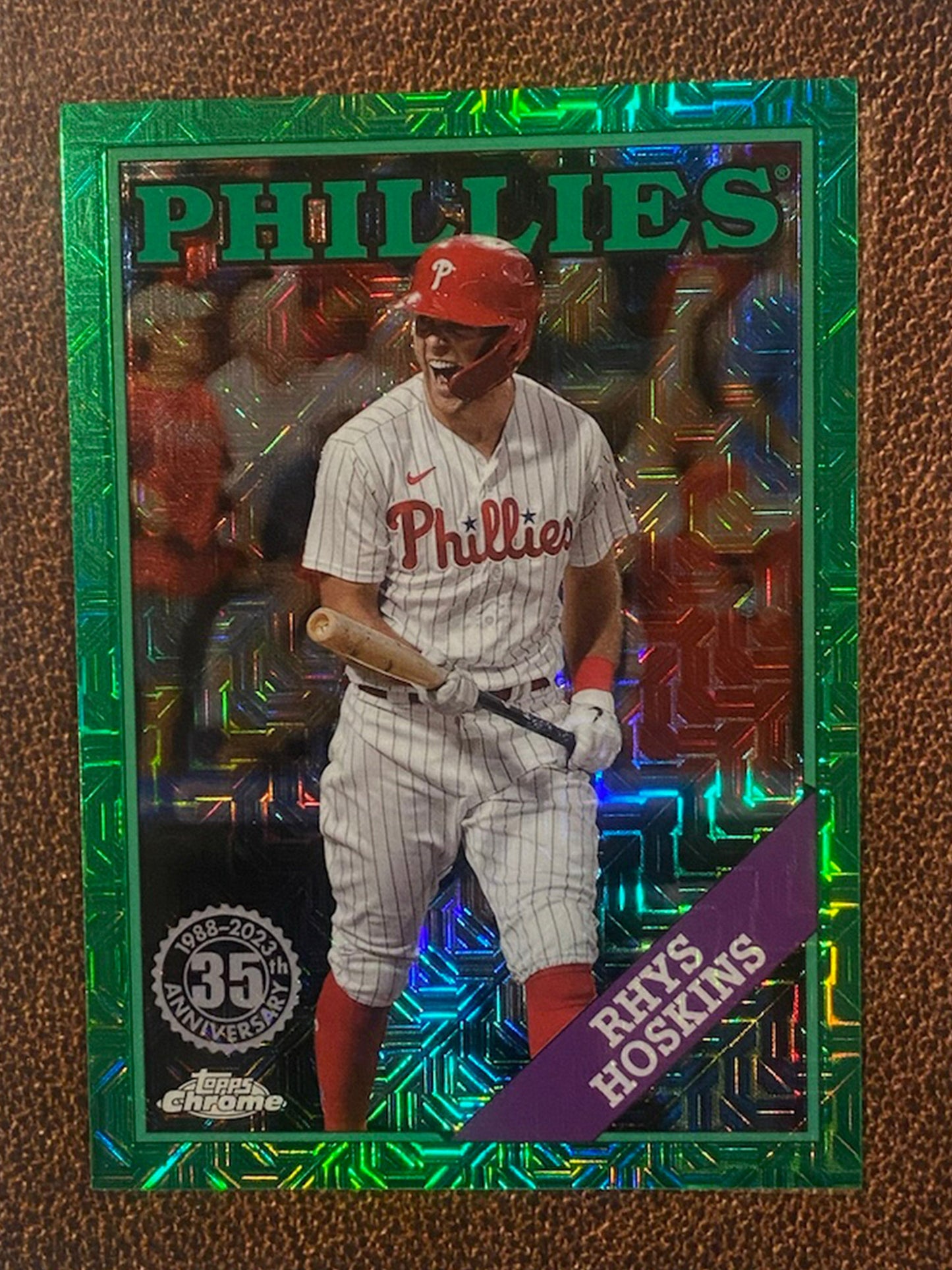 Rhys Hoskins - 2023 Topps - Silverpack Mojo GREEN 1/99 - Phillies