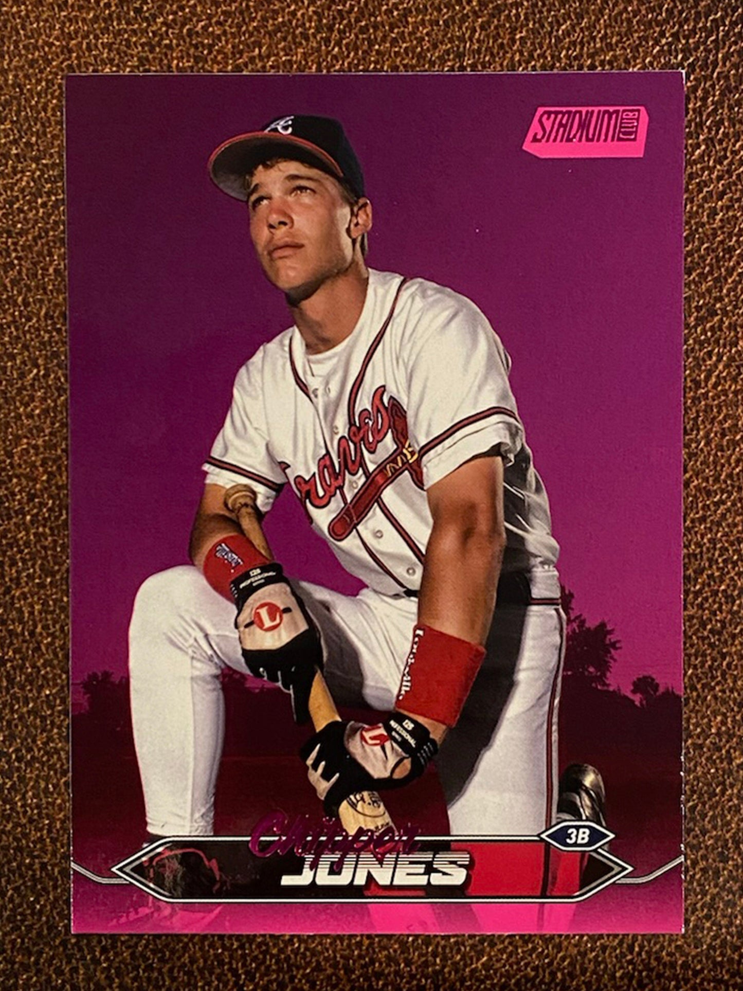 Chipper Jones - 2024 Topps Stadium Club - Pink Foil - Braves