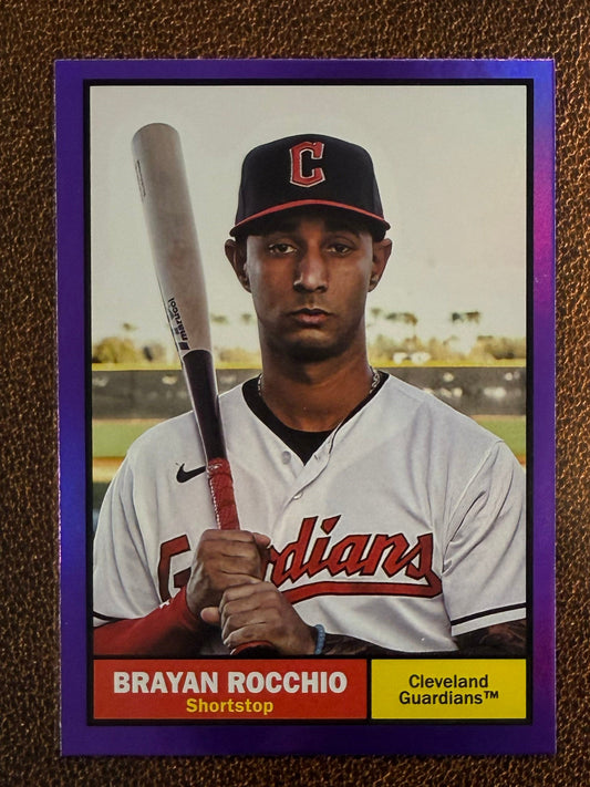 Brayan Rocchio - 2024 Topps Archives - Purple Foil - Guardians