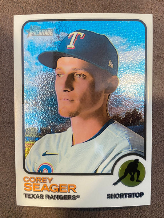 Corey Seager - 2022 Topps Heritage High Number - Chrome /999 - Rangers