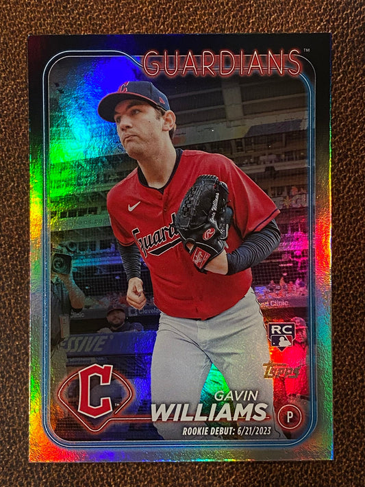 Gavin Williams - 2024 Topps Update - Rainbow Foil (Rookie Debut) - Guardians