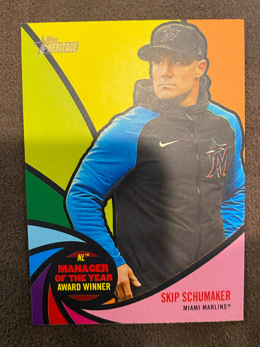 Skip Schumaker - 2024 Topps Heritage High Number - Award Winners - Marlins