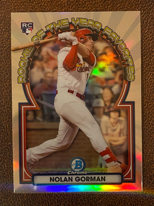 Nolan Gorman - 2023 Bowman - Rookie of the Year Favorites - Cardinals