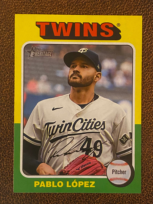 Pablo Lopez - 2024 Topps Heritage - Low Number Short Prints - Twins
