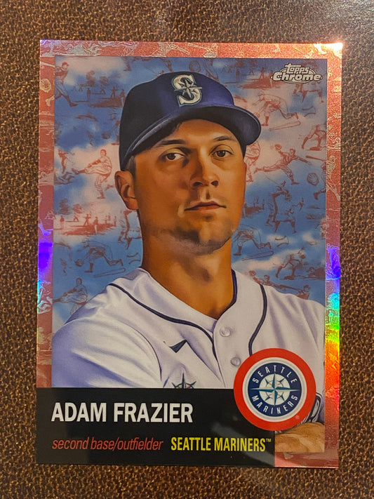 Adam Frazier - 2022 Topps Chrome Platinum Anniversary - Rose Gold Toile /75 - Mariners