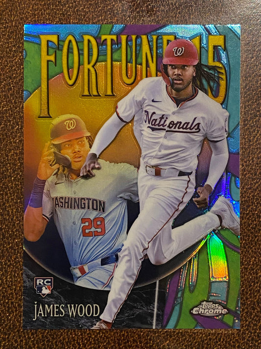 James Wood - 2025 Topps Chrome - Fortune 15 - Nationals