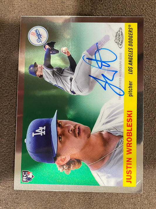 Justin Wrobleski - 2025 Topps Chrome Platinum - Rookie AUTO - Dodgers