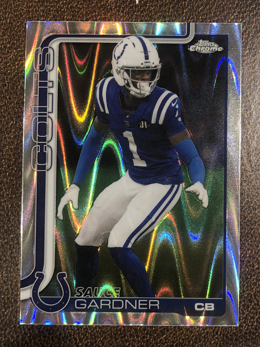 Sauce Gardner - 2025 Topps Chrome - Raywave Refractor - Colts