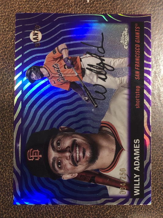 Willy Adames - 2025 Topps Chrome Platinum - PURPLE Vibrations /250 - Giants