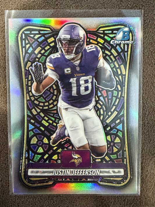 Justin Jefferson - 2026 Bowman Chrome - Etched in Glass SSP - Vikings