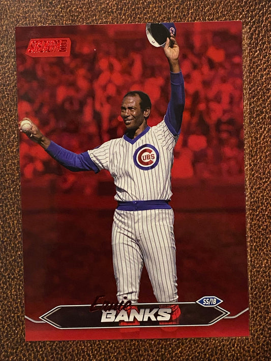 Ernie Banks - 2024 Topps Stadium Club - Red Foil - Cubs