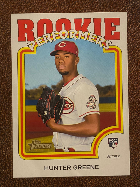 Hunter Greene - 2022 Topps Heritage High Number - Rookie Performers - Reds